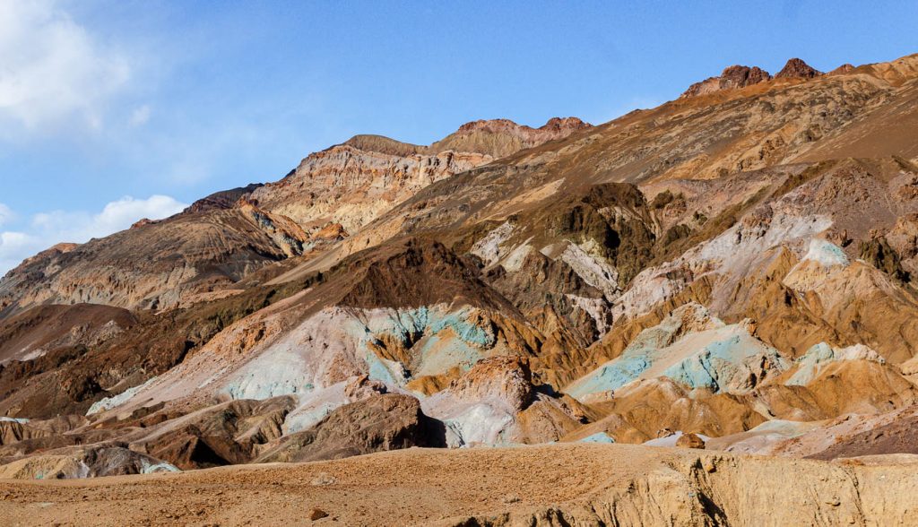 colorful view of artists palette at death valley national park