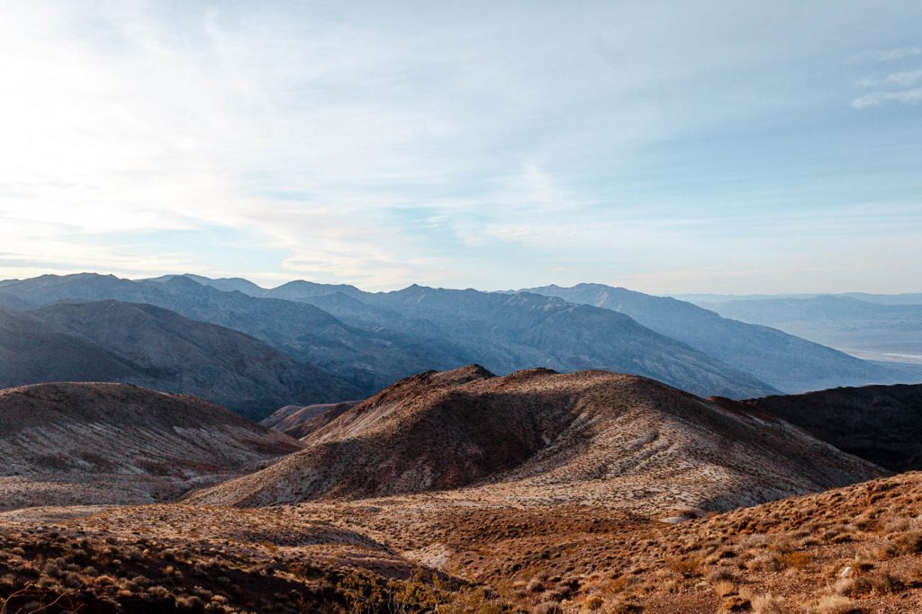 trail view and mountains at Dantes View